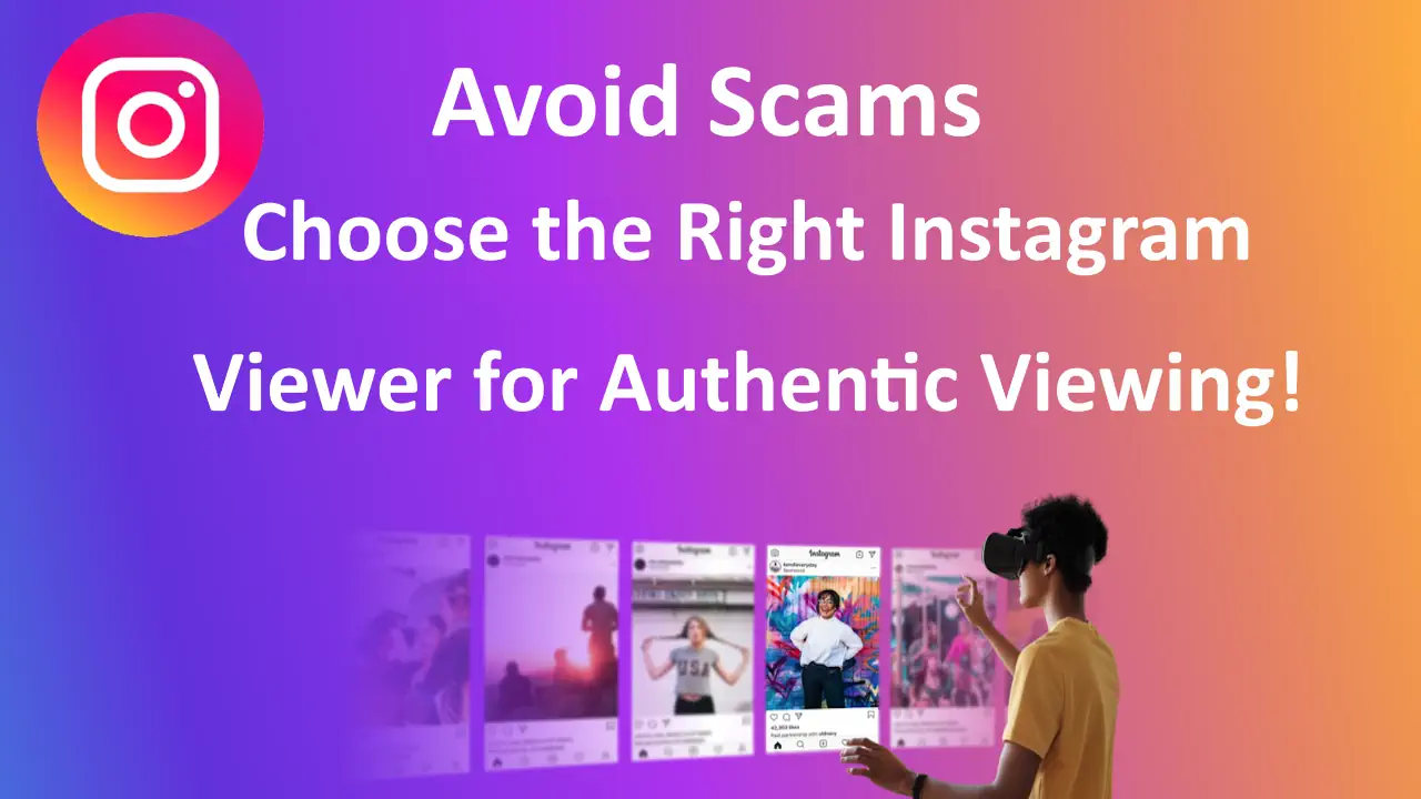 Person using authentic Instagram viewer tools to avoid scams